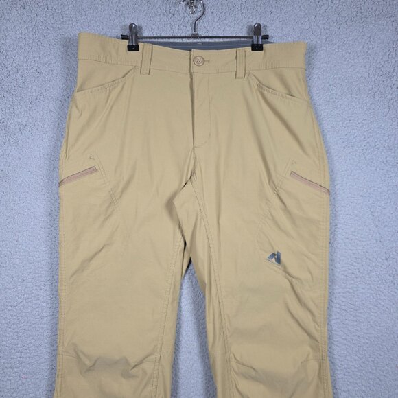 Eddie Bauer Cargo Pants Mens 35x30 Beige First Ascent Straight Fit Performance - Picture 2 of 12